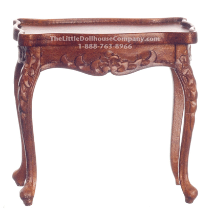 (image for) Miniature Walnut Dijon Side Table for Dollhouses