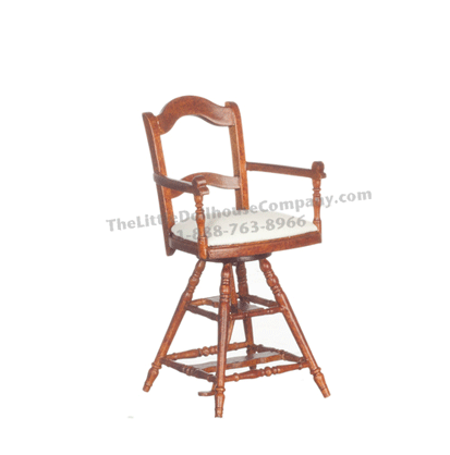 (image for) Miniature Victorian Child's Barber Chair for Dollhouses