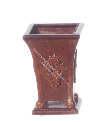 (image for) Miniature Walnut Bromley Plant Stand for Dollhouses