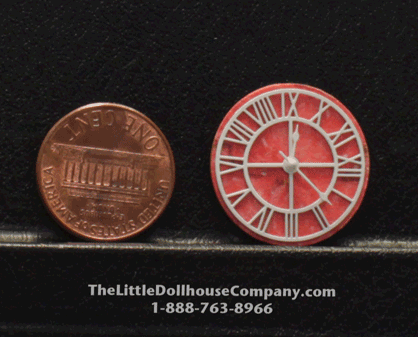 (image for) Dollhouse Scale Model Wall Clock by Pierluigi