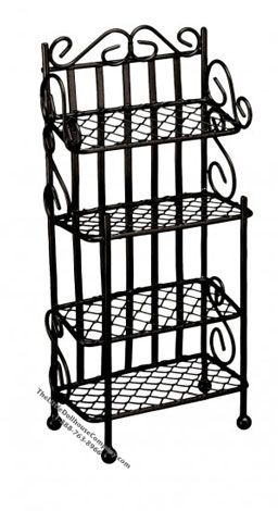 (image for) Miniature Metal Rack 4 Shelves Empty for Dollhouses