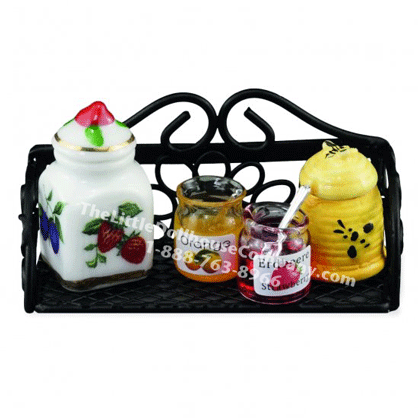 (image for) Miniature Small Filled Kitchen Rack for Dollhouses