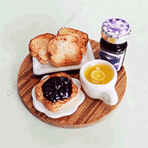 (image for) Miniature Breakfast Tray with Toast, Grape Jam, and Lemon Tea