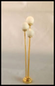 (image for) Miniature Battery Operated Tribecca Floor Lamp Frosted Shades