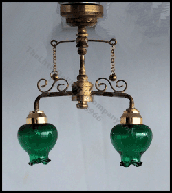 (image for) Miniature Battery Delancey Street Cafe Ceiling Light - Green