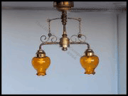 (image for) Miniature Battery Delancey Street Cafe Ceiling Light - Amber