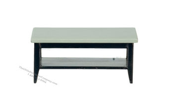 (image for) Miniature Black Gray RS Rectangular Coffee Table For Dollhouses