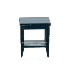 (image for) Miniature Black RS Square End Table For Dollhouses