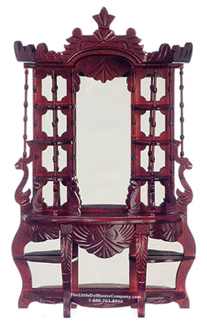 (image for) Miniature Victorian Style Mahogany Etagere for Dollhouses