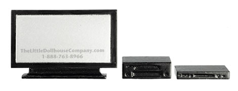(image for) Miniature Television And Music System For Dollhouses