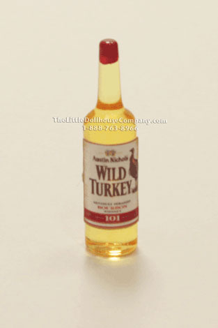 (image for) Dollhouse 1:12 Scale Wild Turkey Bourbon Whisky Real Glass
