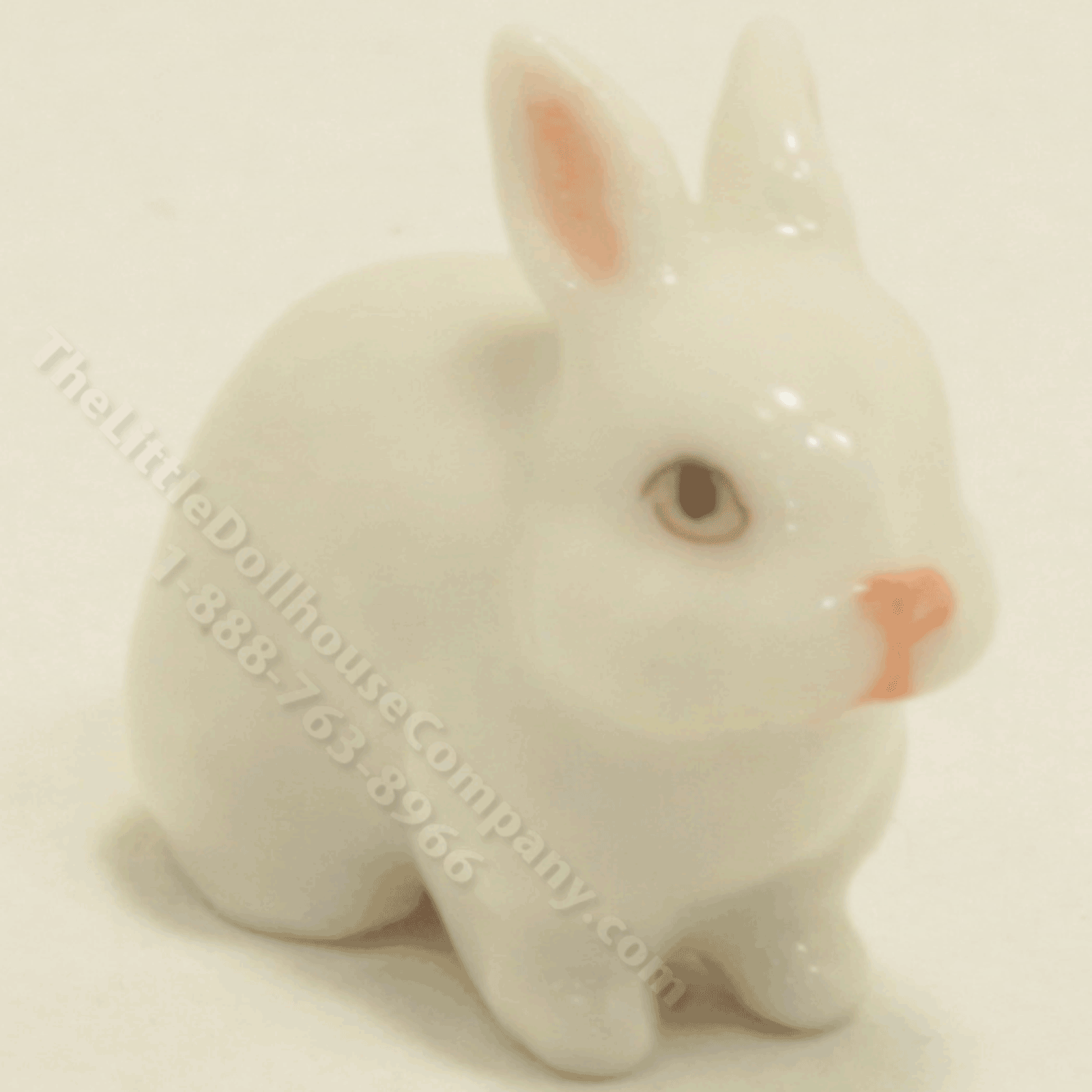 Miniature White Porcelain Bunny [ACH 207] | The Little Dollhouse Company