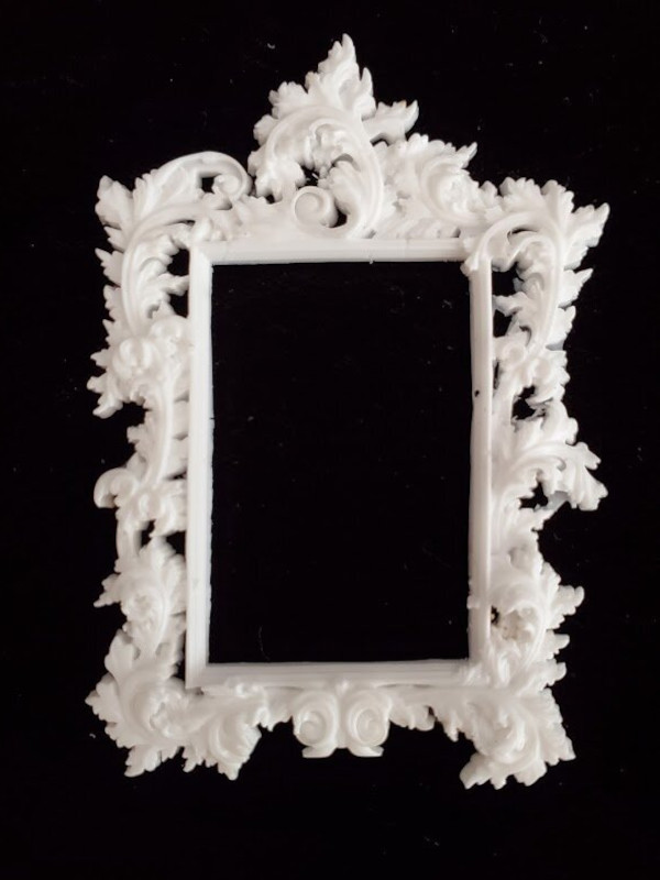 Miniature White Rectangular Rococo Picture Frame [ADU FS3003W] | The ...