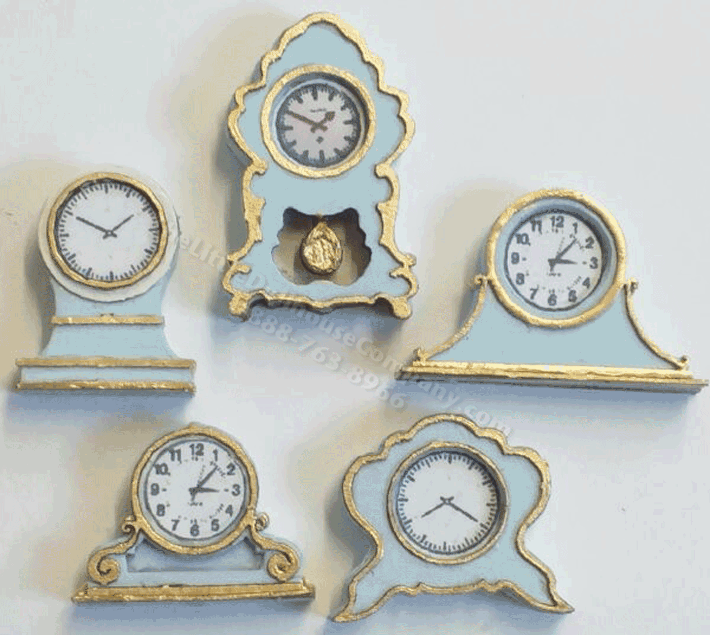 Miniature Decorative Clocks Kit [CCK 079] | The Little Dollhouse Company