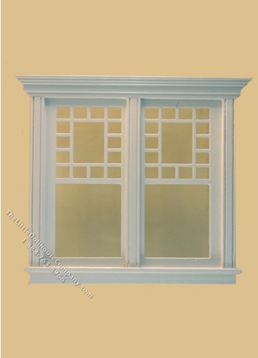 (image for) Miniature Atherton Decorated Double Window White