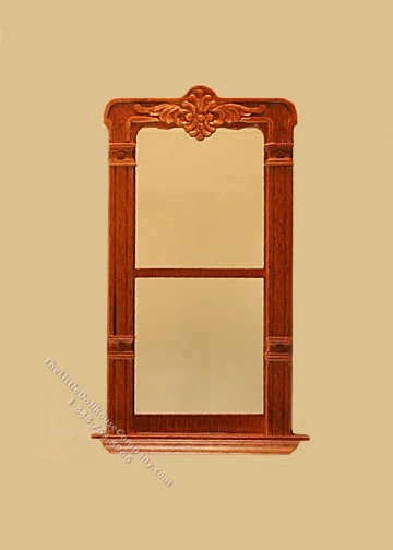 (image for) Miniature McAllister Carved Single Window Walnut
