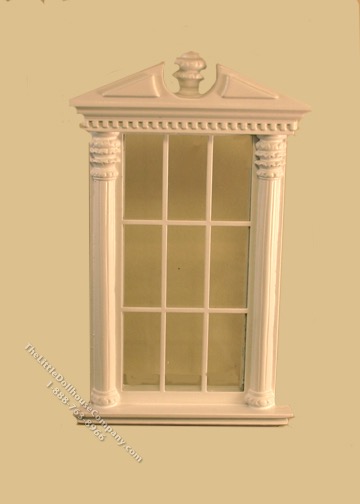 (image for) Miniature Corinthian Carved Single Window White