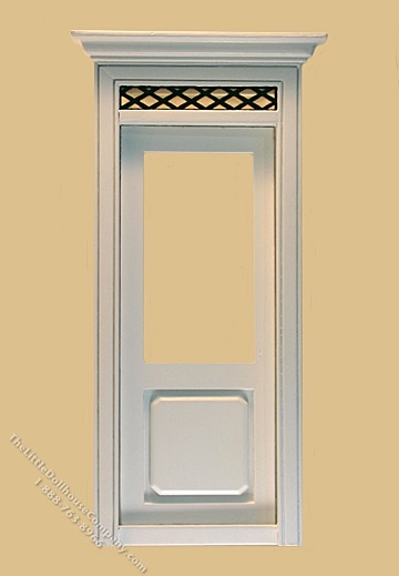 (image for) Miniature Westfield Exterior Door White for Dollhouses