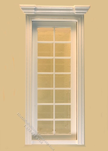 (image for) Miniature White Classic Single French Door for Dollhouses