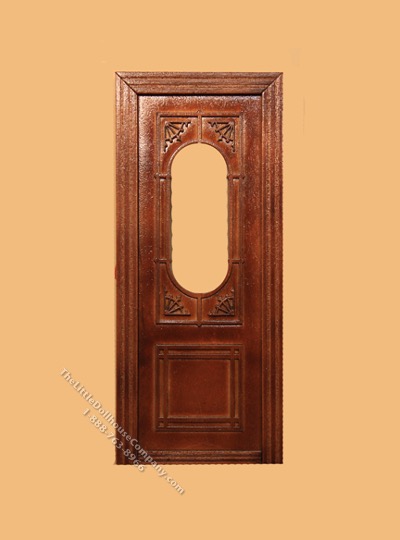 (image for) Miniature Hanover Single Door, Walnut