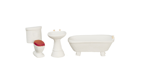 (image for) 1/2in Scale White Bathroom Set