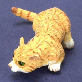 (image for) Dollhouse Scale Model Hunting Cat