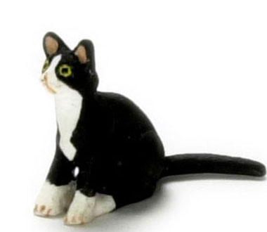 (image for) Miniature Socks Sitting Kitten for Dollhouses