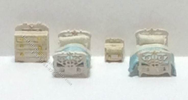 (image for) 1:144 Scale 4pc Victorian Children's Bedroom Kit