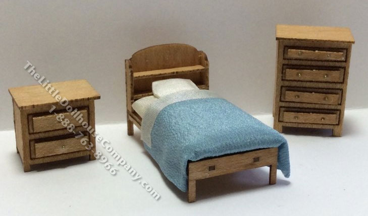 (image for) 1:48 Scale 3pc Country Child's Bedroom Kit
