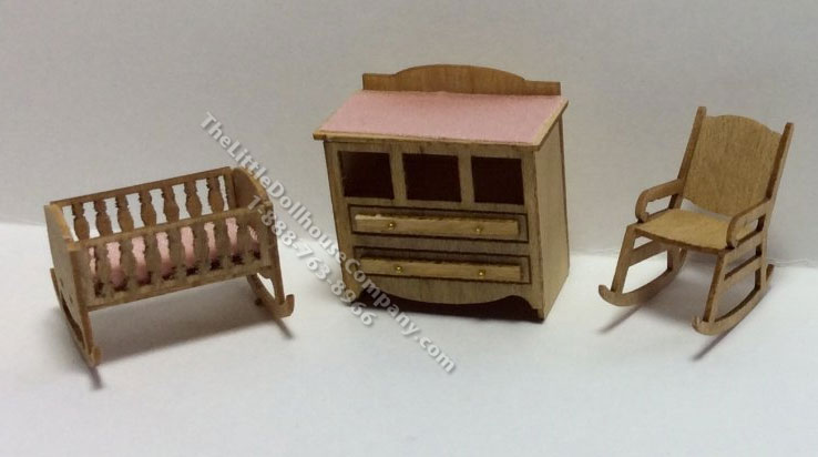 (image for) 1:48 Scale 3pc Traditional Nursery Kit