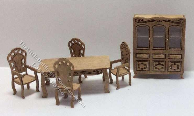 (image for) 1:48 Scale 6pc Victorian Dining Room Kit