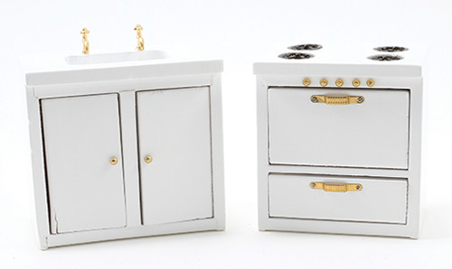 (image for) Miniature White Sink & Stove