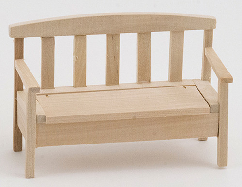 (image for) Miniature Unfinished Wooden Garden Bench