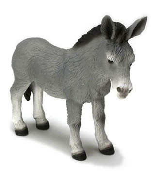 (image for) Dollhouse Scale Model Standing Donkey