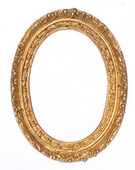 (image for) Miniature Gold Coloured Oval Picture Frame