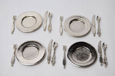 (image for) Miniautre 16pc Place Setting in Metal