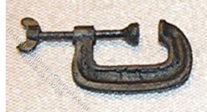 (image for) Miniature C-Clamp Gunmetal for Dollhouses