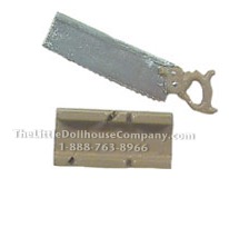 (image for) Dollhouse Scale Model Mitre Box & Saw