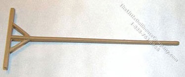 (image for) Miniature Wooden Colonial Rake for Dollhouses