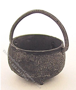 (image for) Miniature Hanging Pot, Large, Black For Dollhouses