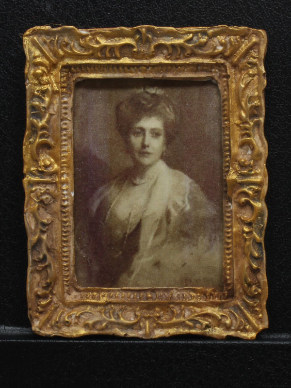 Miniature Framed Portrait of a Woman in Ornate Gold Frame [JBD 212 ...