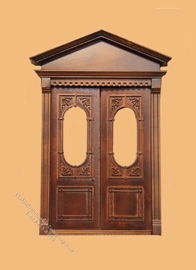 (image for) Miniature Bancroft Double Door, Walnut