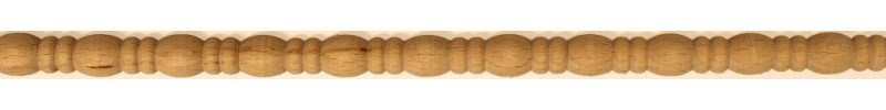 (image for) Milled Bead and Reel Pattern #2 Wood Strips