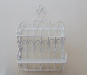 (image for) White Wire Wall Shelf