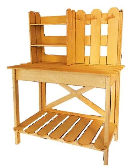 (image for) Miniature Potting Bench Kit for Dollhouses
