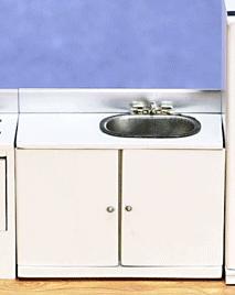 (image for) Dollhouse Miniature Modern Sink, White