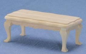 (image for) Dollhouse Miniature Coffee Table, Unfinished