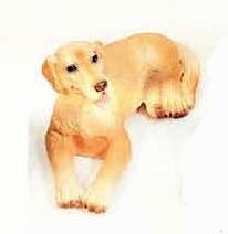 (image for) Dollhouse Scale Model Blonde Labrador