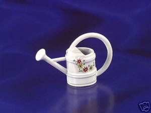 (image for) Miniature White Watering Can for dollhouses