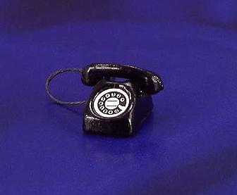 (image for) Miniature Dollhouse Telephone, Black